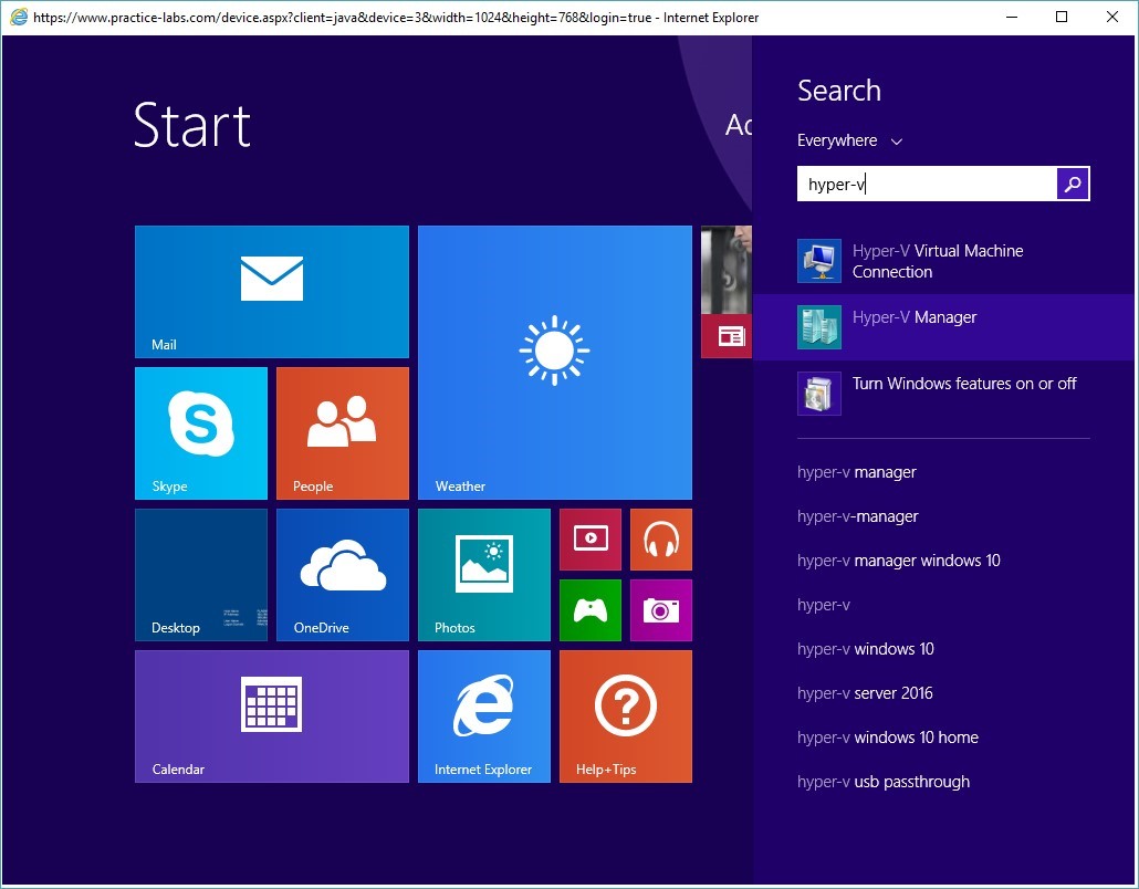 Practice Labs screenshot.